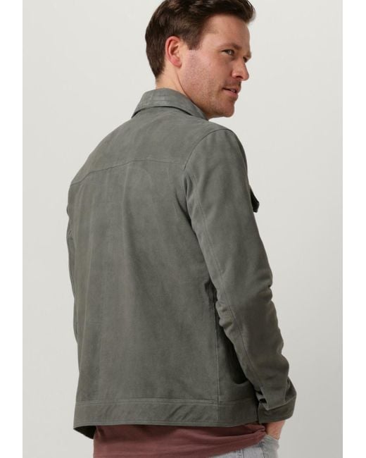 Goosecraft Lederjack Gc Porter Jacket in Gray für Herren