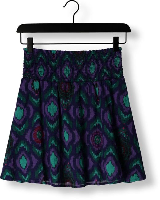 Alix The Label Blue Minirock Ladies Woven Ikat Mini Skirt
