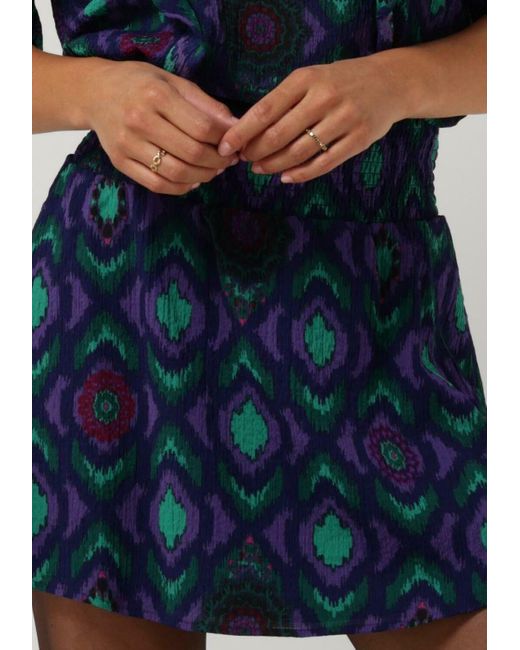 Alix The Label Blue Minirock Ladies Woven Ikat Mini Skirt