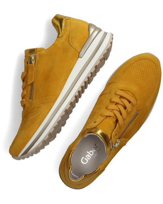 Gabor Gele Sneakers 528 in het Geel - Lyst