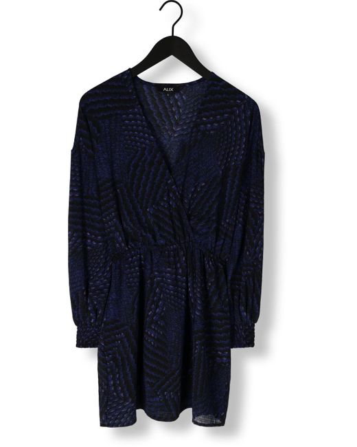 Alix The Label Blue Minikleid Graphic Wrap Dress
