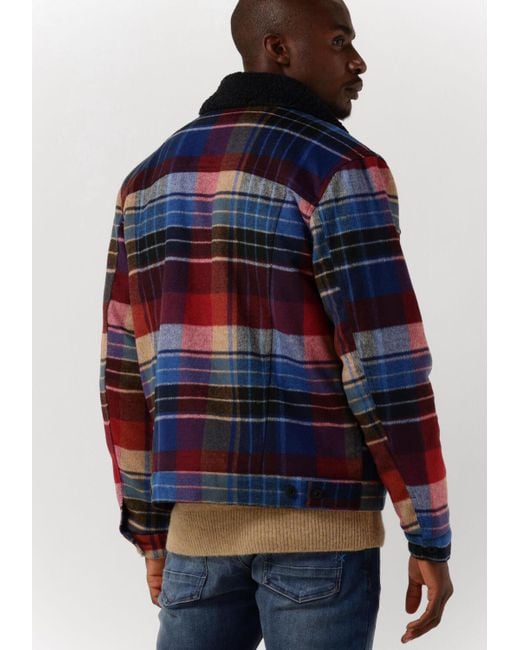 Scotch & Soda Jack Sherpa-lined Trucker Jacket in Blue für Herren