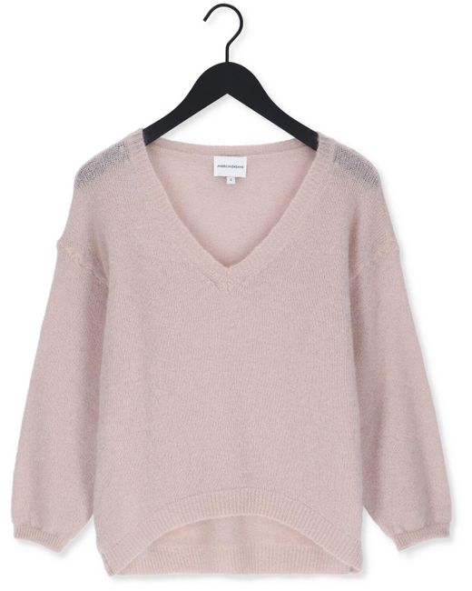 American Dreams Brown Pullover Silja V Neck Knit Damen