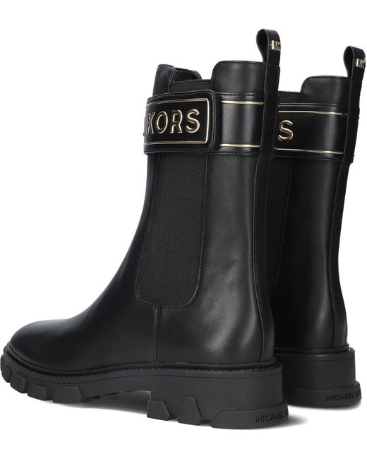 Michael Kors Black Chelsea Boots Ridley Strap Chelsea