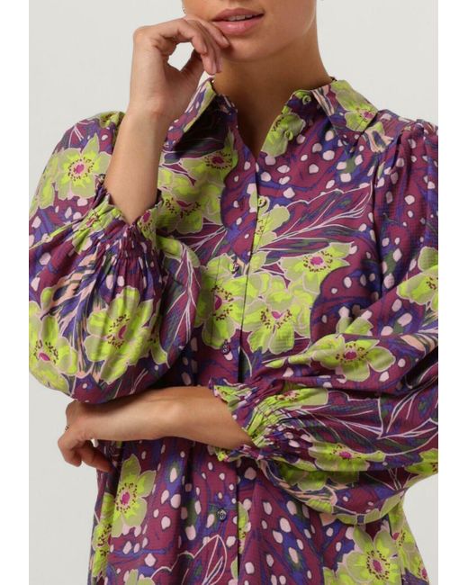 Y.A.S Purple Minikleid Yasemili 7/8 Shirt Dress S.