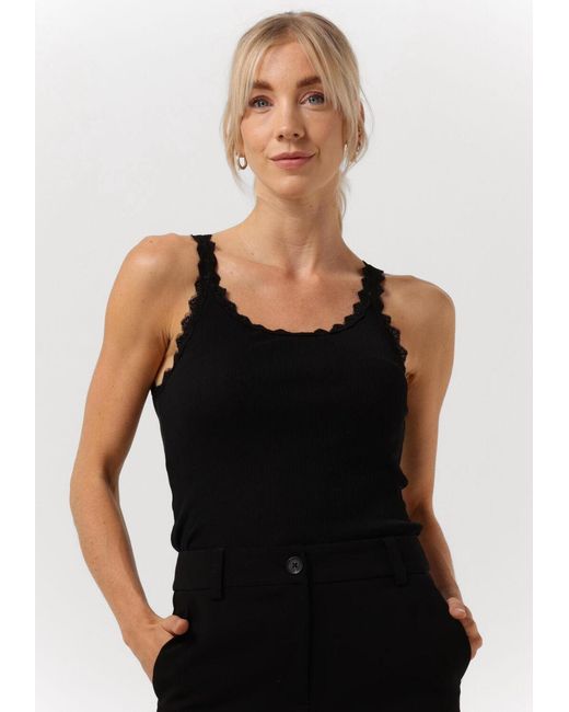 CC Heart Black Top Silk Lace Camisole Damen