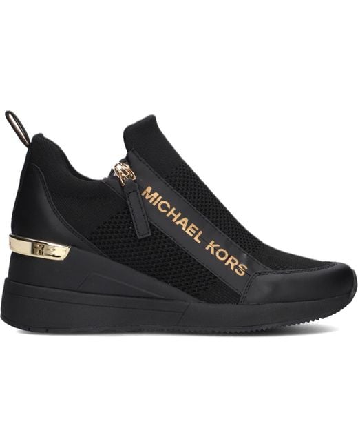 Michael Kors Black Sneaker Low Willis Wedge Trainer
