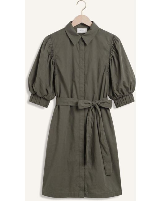 Neo Noir Green Damen Kleider Serene Poplin Dress
