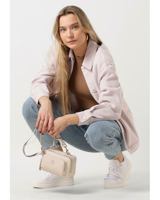 Tommy Hilfiger Natural Bluse Tjw Herringbone Overshirt