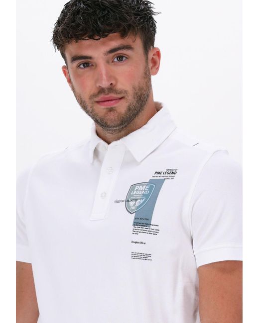 PME LEGEND Polo-Shirt Short Sleeve Polo Stretch Pique Herren in White für Herren