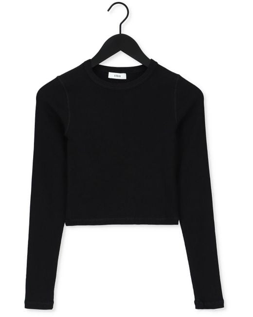 Envii Black T-shirt Enally Ls O-n Short Tee 5314