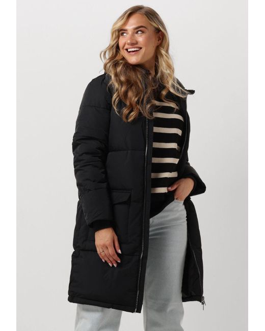 Object Black Wattierte Jack Objzhanna L/S Long Jacket Noos Damen
