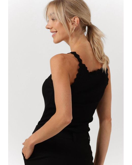 CC Heart Black Top Silk Lace Camisole Damen