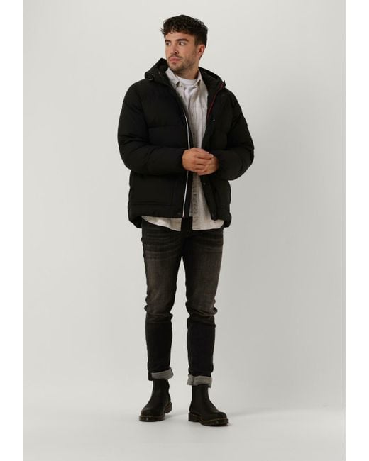 Tommy Hilfiger Wattierte Jack Hilfiger Down Hooded Jacket in Black für Herren