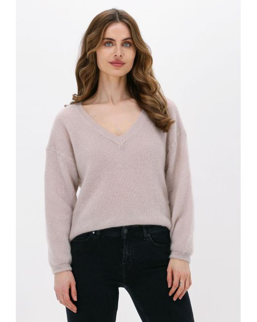 American Dreams Brown Pullover Silja V Neck Knit Damen