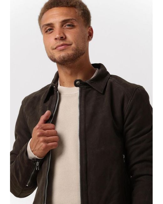 Goosecraft Lederjack Rod Jacket Herren in Brown für Herren