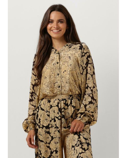 Mes Demoiselles Brown Bluse Rose Folia