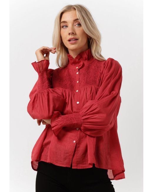 Antik Batik Red Bluse Anahi Blouse Damen