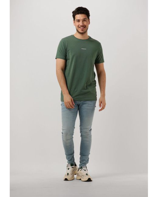 PUREWHITE T-Shirt Tshirt With Small Logo On Chest And Big Back Print Herren in Green für Herren