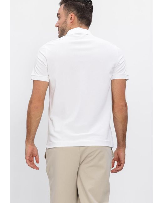 Lacoste Herren Polos & T-Shirts Regular Fit Cotton Blend Polo Shirt in White für Herren
