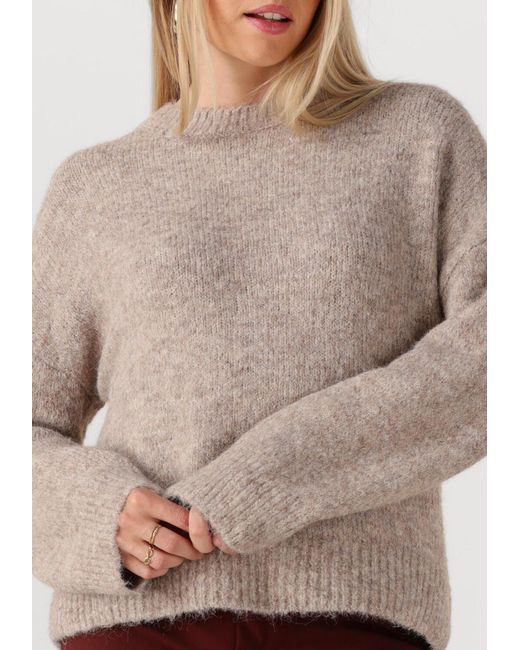 Object Natural Damen Pullover & Cardigans Objsaggia Ls Lo Pullover