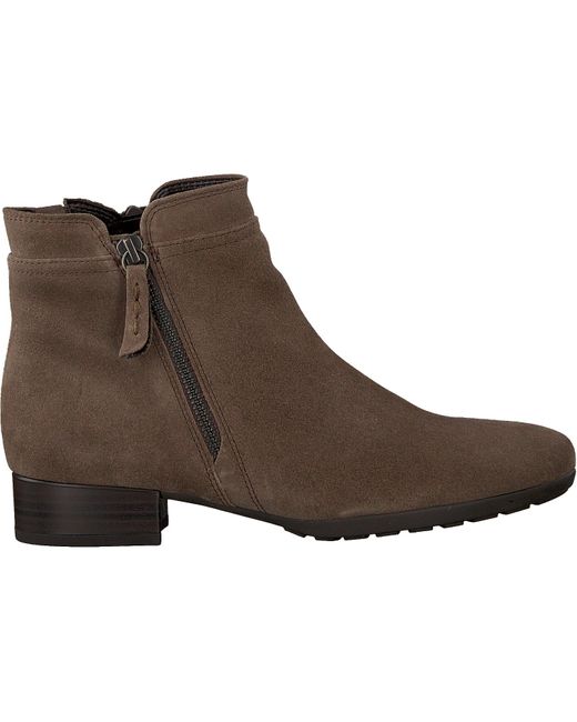 Gabor Rubber Enkellaarsjes 718 in het Bruin - Lyst