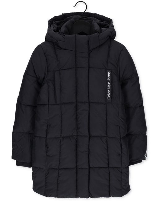Calvin Klein Blue Wattierte Jack Long Quilted Puffer Coat Mädchen
