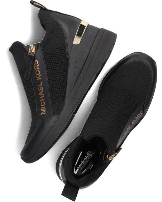 Michael Kors Black Sneaker Low Willis Wedge Trainer