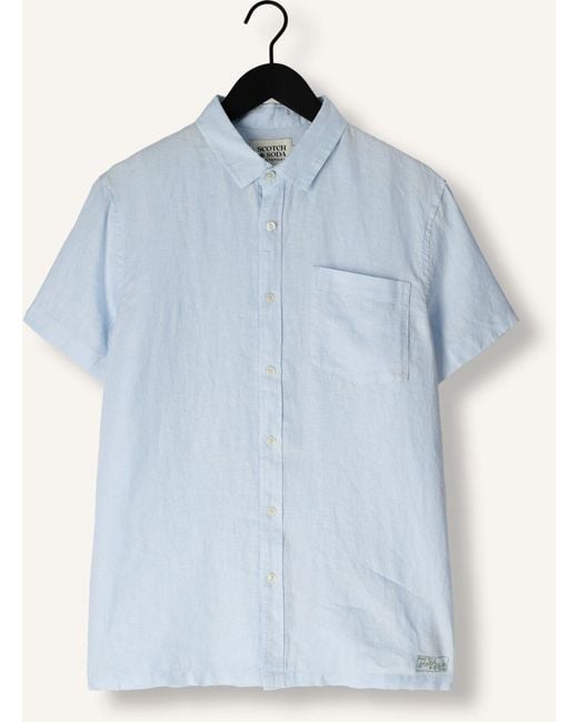 Scotch & Soda Herren Hemden Short-Sleeved Regular Fit Linen Shirt in White für Herren