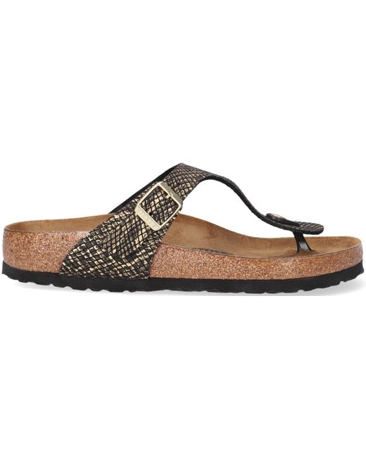 Birkenstock Slippers Gizeh in het Zwart - Lyst