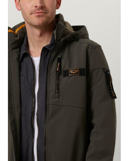 PME LEGEND Jack Semi Long Jacket Successor 2.0 Soft Shell in Black für Herren
