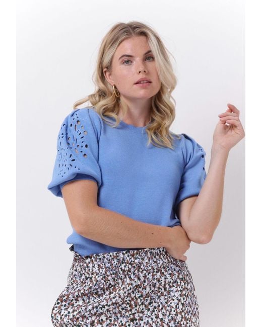 Object Blue Pullover Reynard 2/4 Knit Pullover