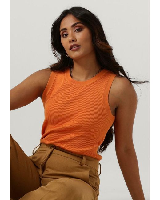 Ydence Orange Top Knitted Top Sarah