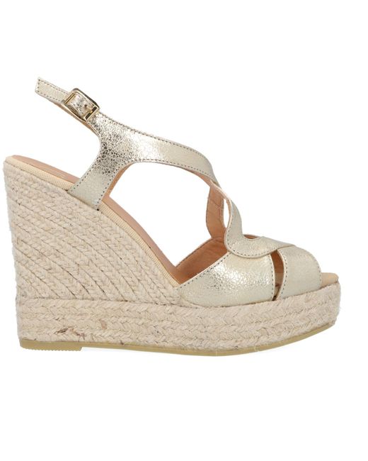 Kanna Espadrilles Sofia in het Metallic - Lyst