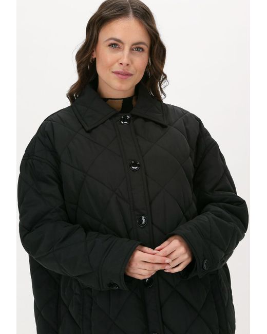 Stand Studio Black Wattierte Jack Ronja Quilt Jacket Damen