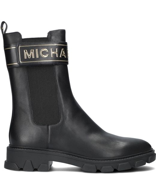 Michael Kors Black Chelsea Boots Ridley Strap Chelsea