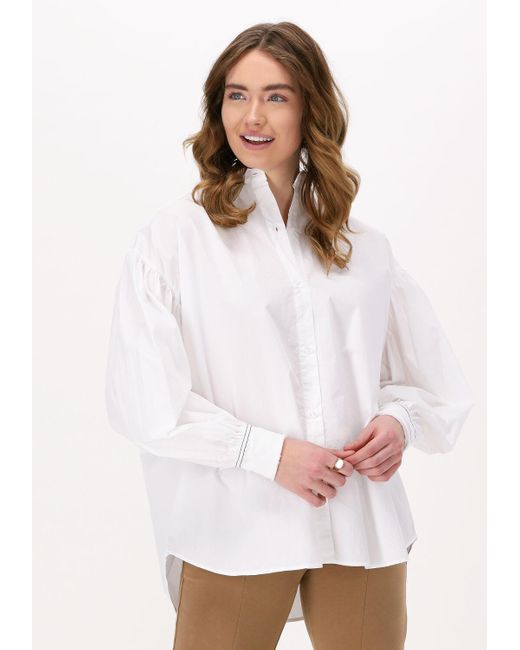 10Days White Bluse Oversized Blouse Nicht-gerade