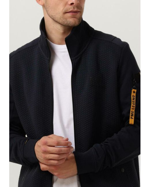 PME LEGEND Strickjacke Zip Jacket Jacquard Interlock Sweat Herren in Black für Herren