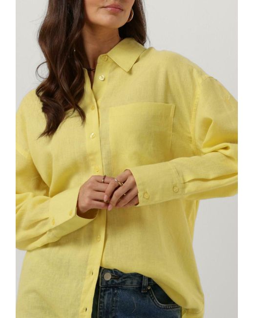 Alix The Label Yellow Bluse Ladies Woven Linen Lyocell Blouse