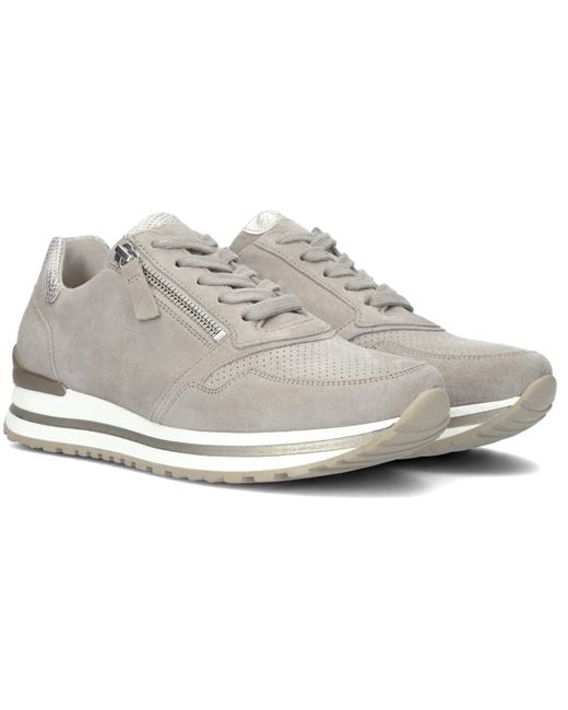 Gabor Suède Lage Sneakers 528 in het Naturel - Lyst