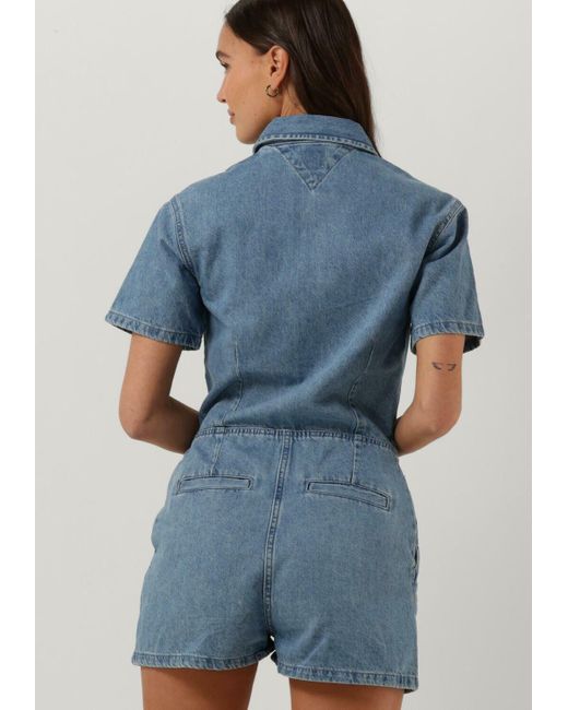 Tommy Hilfiger Blue Jumpsuit Tjw Badge Denim Playsuit