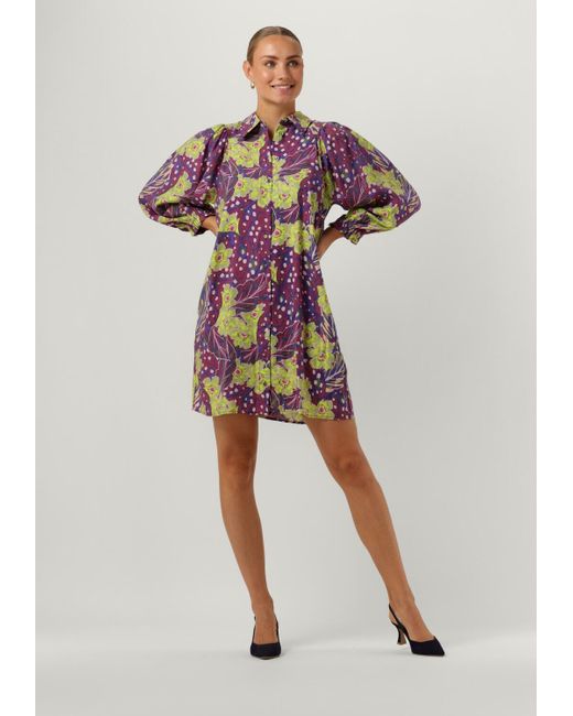 Y.A.S Purple Minikleid Yasemili 7/8 Shirt Dress S.