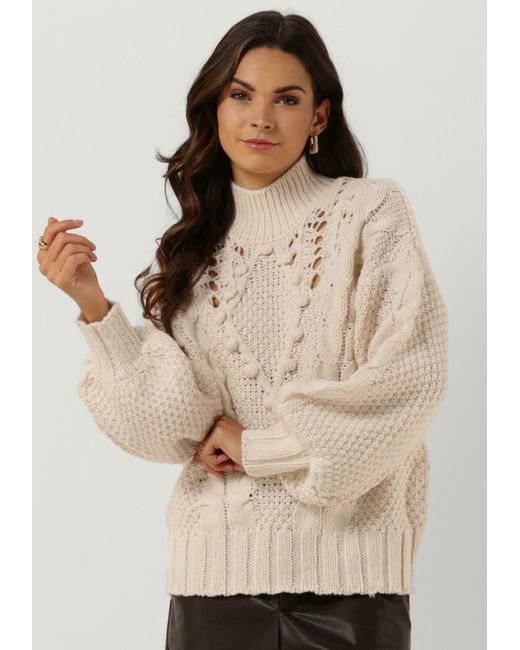 Object Natural Rollkragenpullover Alison Knit L/s Pullover