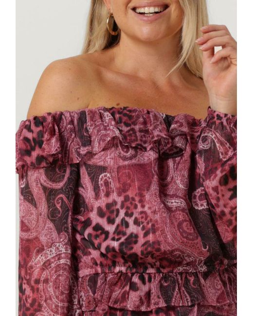 Guess Red Bluse Off Shoulder Lucy Top