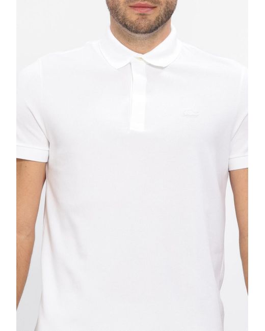 Lacoste Herren Polos & T-Shirts Regular Fit Cotton Blend Polo Shirt in White für Herren