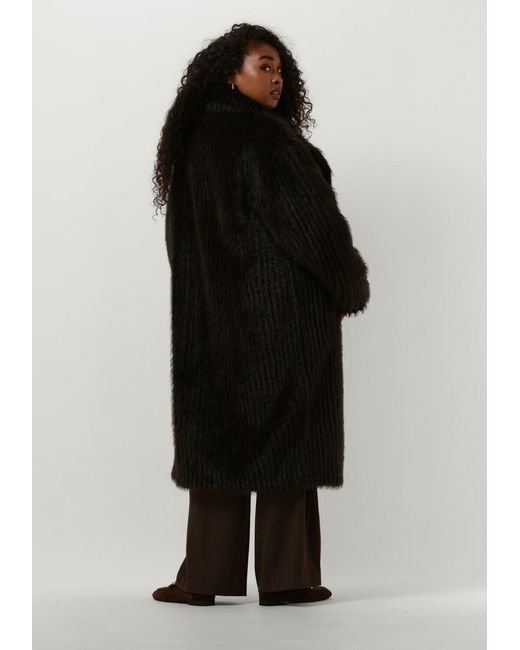 Stand Studio Black Fake-fur-jack Genevieve Coat