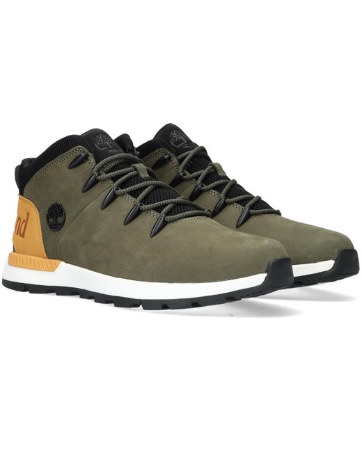 Timberland Leer Veterboots Sprint Trekker Mid Men in het Groen voor heren -  Lyst