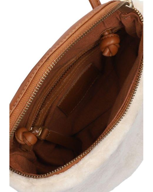 Fred De La Bretoniere Natural Umhängetasche Marianneke Furry Small