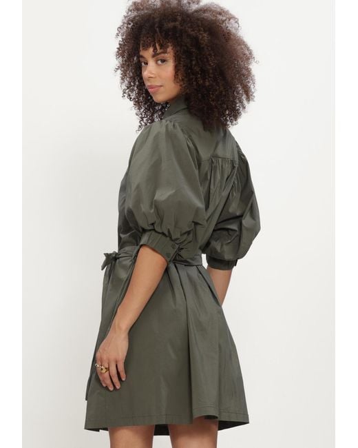 Neo Noir Green Damen Kleider Serene Poplin Dress