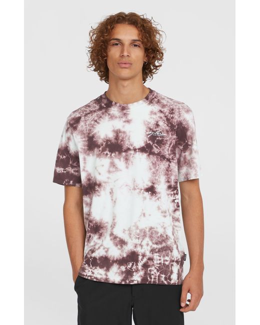 O'neill Sportswear Red Tie Dye Graphic T-Shirt for men